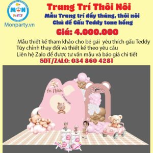 trang-tri-thoi-noi-be-gai-chu-de-gau-teddy-tone-hong