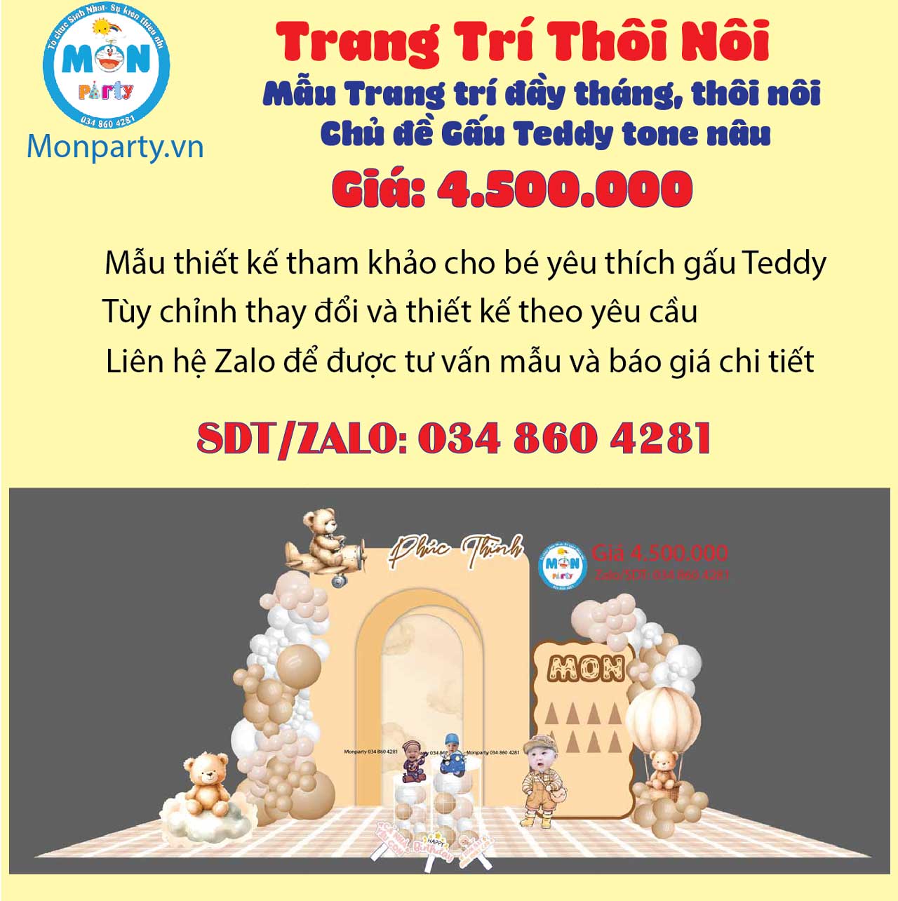 trang-tri-thoi-noi-be-trai-chu-de-gau-teddy
