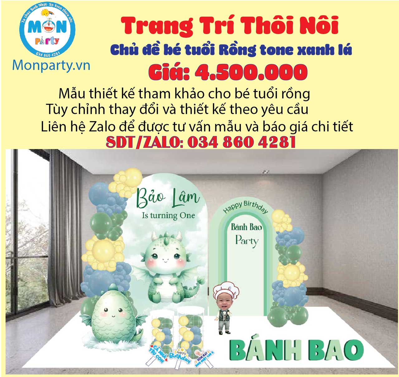 trang-tri-thoi-noi-be-trai-tuoi-rong-tone-xanh-la