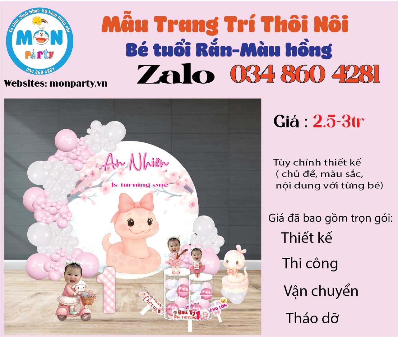 Decor thôi nôi bé tuổi tỵ backdrop-thoi-noi-be-tuoi-ran