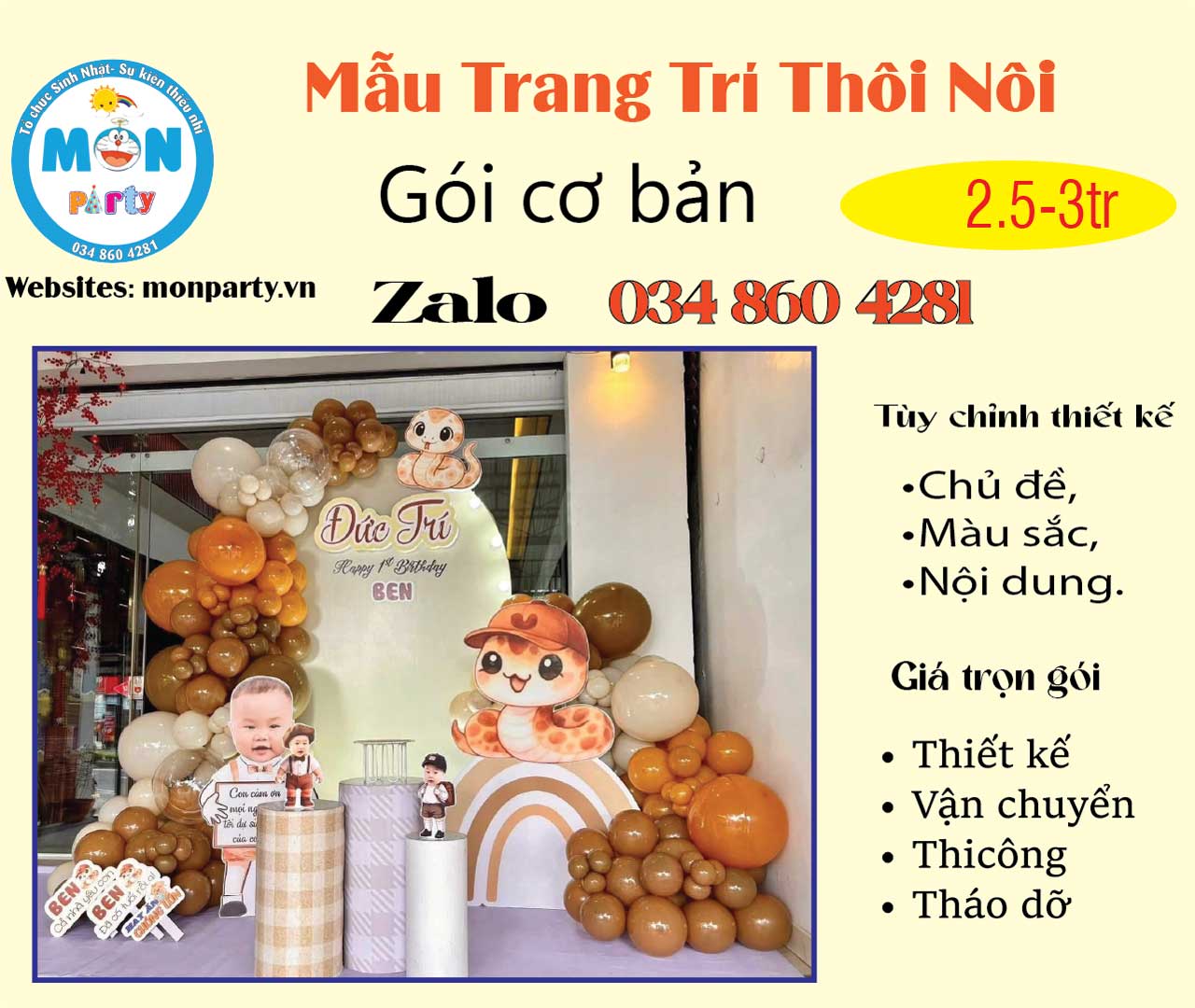 Backdrop thôi nôi bé HCM trang-tri-thoi-noi-tone-nau