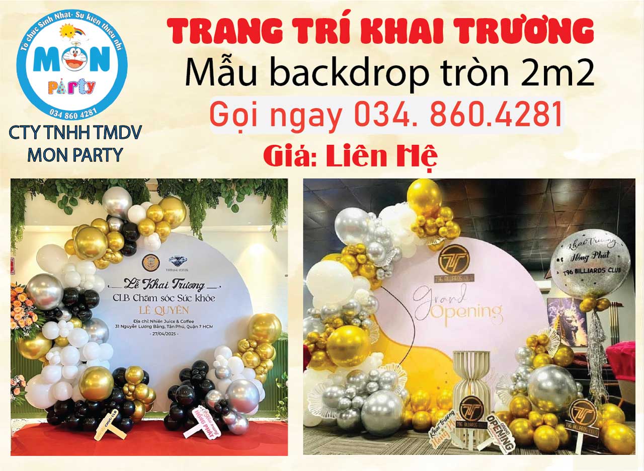 Trang trí khai trương backdrop tròn tone vàng trang-tri-khai-truong-cua-hang-backdrop-tron-co-ban-tone-vang