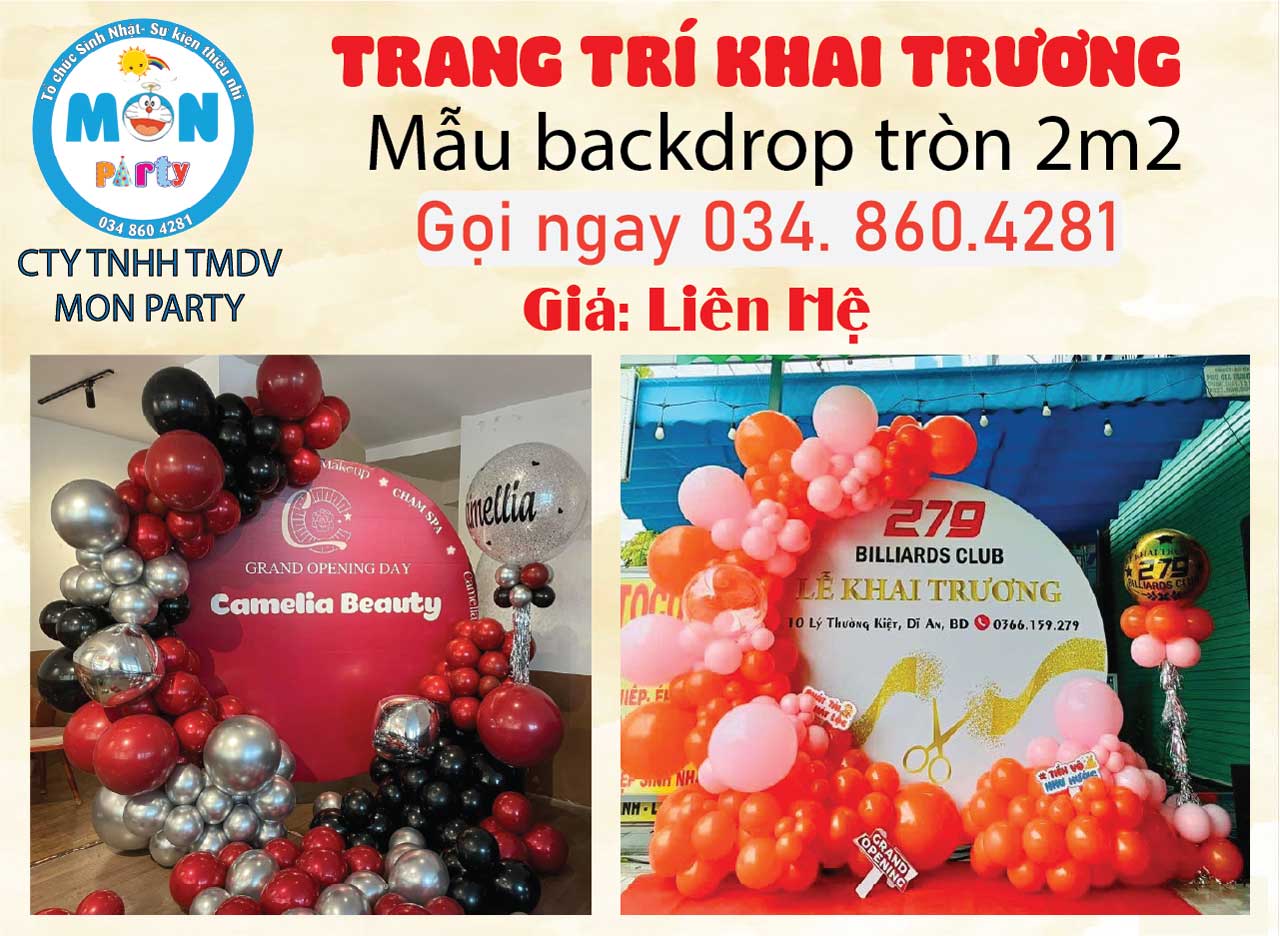 Trang trí khai trương backdrop tròn tone đỏ trang-tri-khai-truong-cua-hang-backdrop-tron-co-ban-tone-do