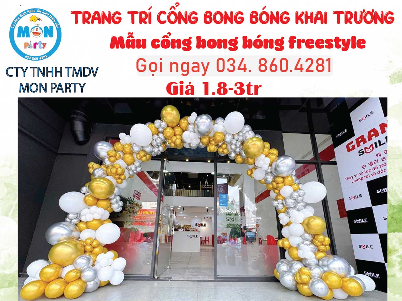 Trang trí cổng bong bóng sự kiện cong-bong-bong-khai-truong-cua-hang