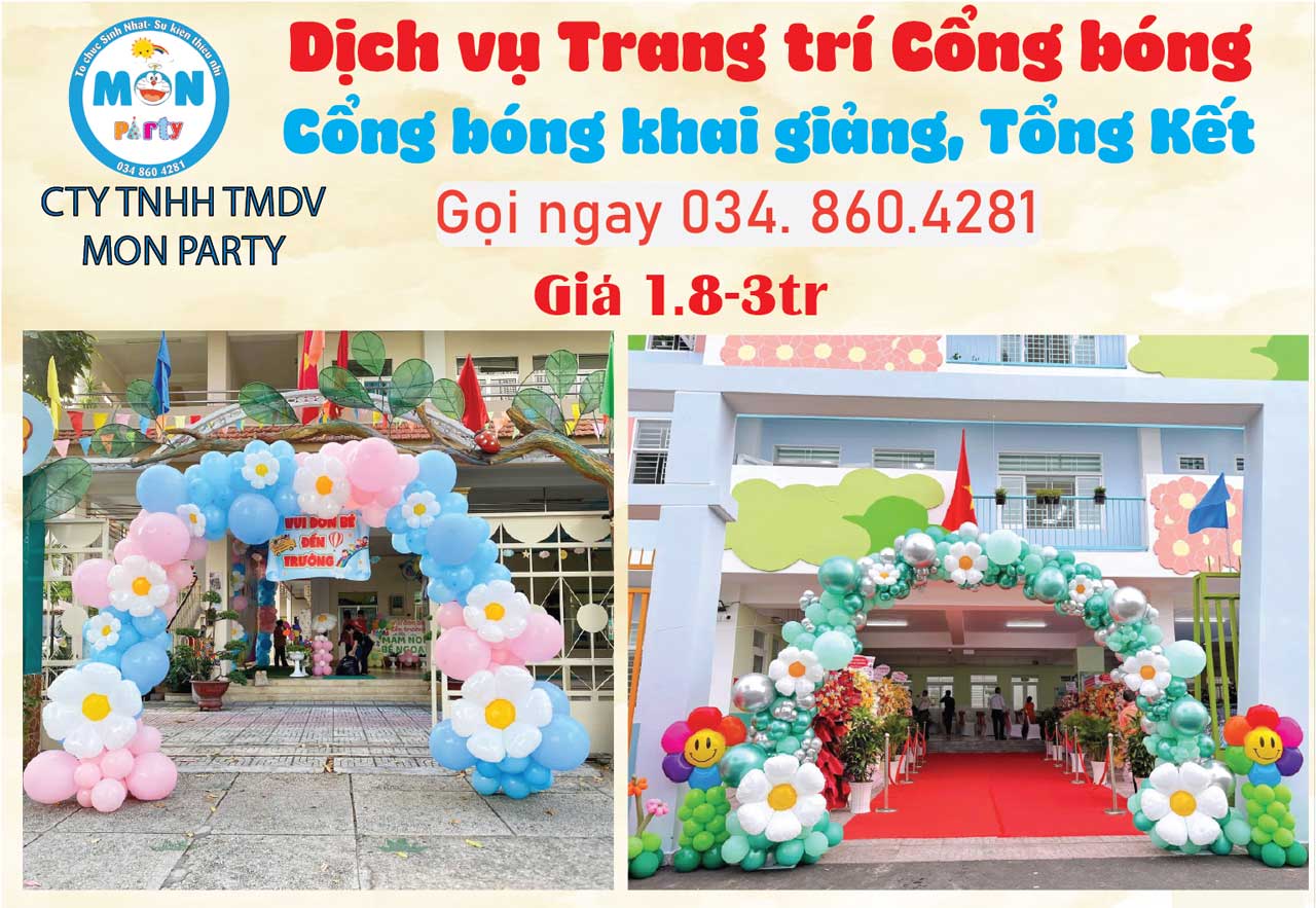 Trang trí cổng bong bóng khai giảng dich-vu-trang-tri-cong-bong-mam-non