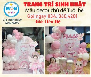 trang-tri-sinh-nhat-be-gai-tone-hong