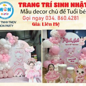 trang-tri-sinh-nhat-be-gai-tone-hong