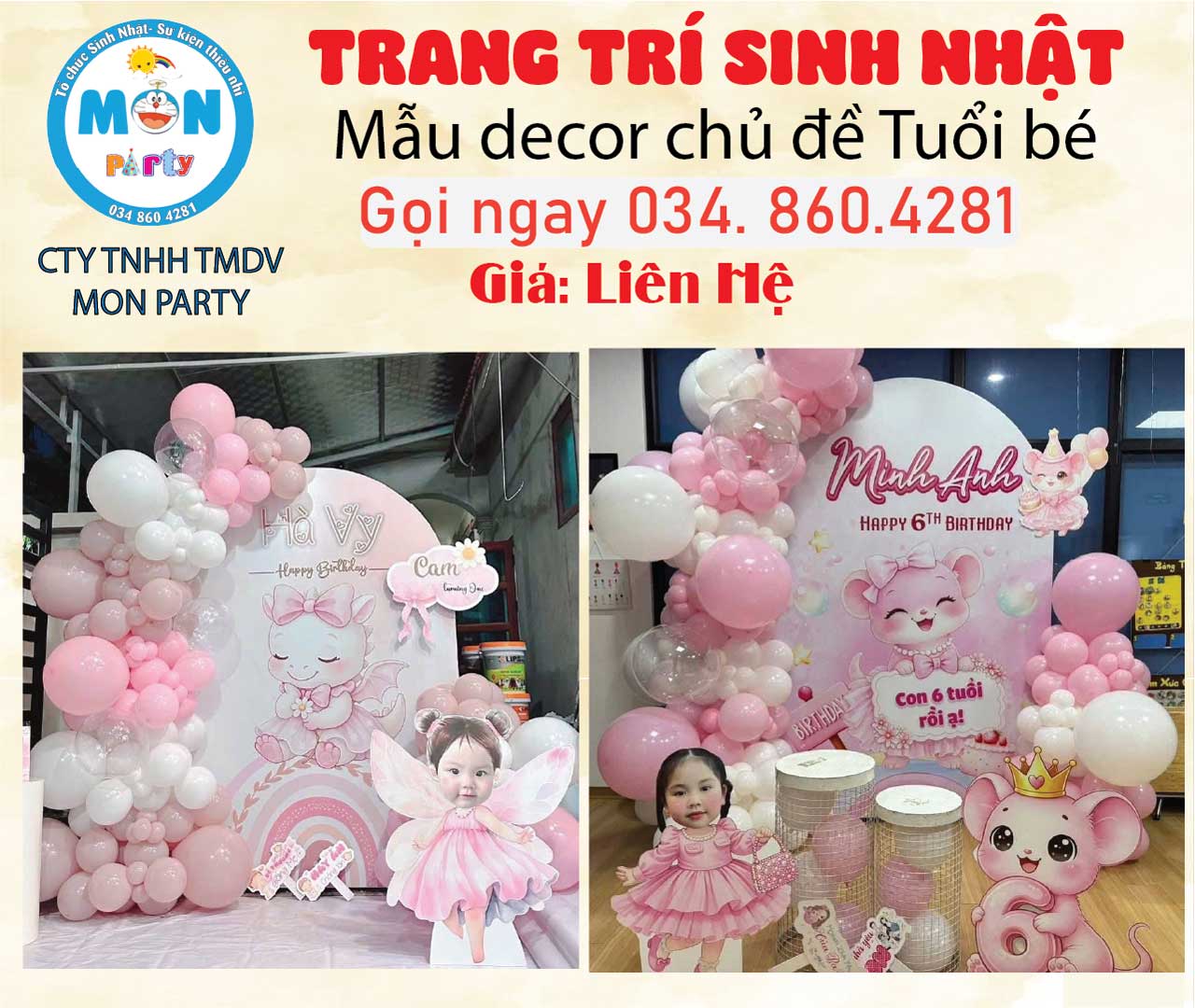 Trang trí sinh nhật bé tone hồng trang-tri-sinh-nhat-be-gai-tone-hong