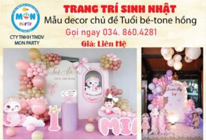 trang-tri-sinh-nhat-be-gai-tone-hong