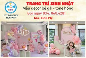 trang-tri-sinh-nhat-be-gai-tone-hong