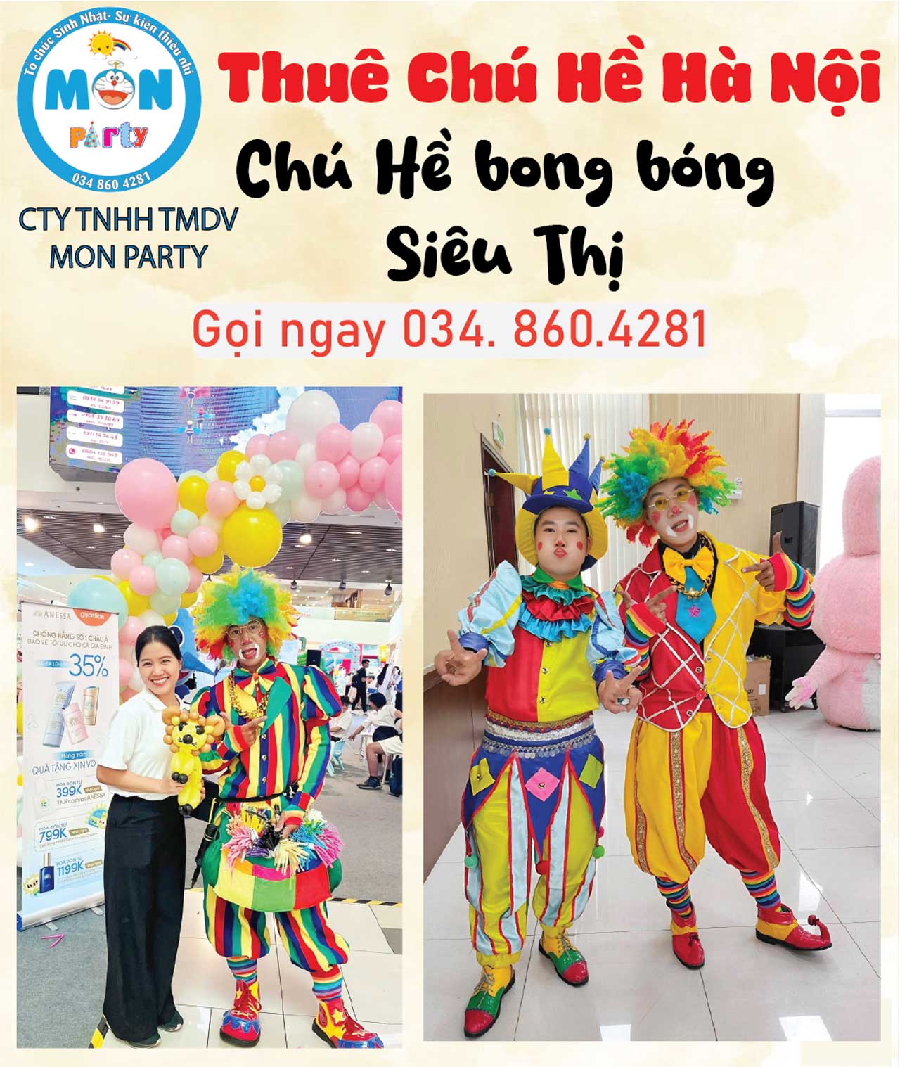 Chú hề bong bóng cho chuỗi siêu thị chu-he-bong-bong-cho-chuoi-sieu-thi-ha-noi