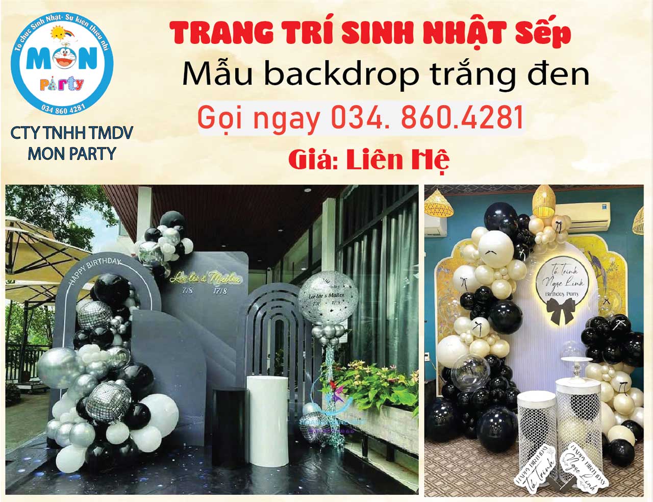 Trang trí sinh nhật người lớn sang trọng background-sinh-nhat-tone-den
