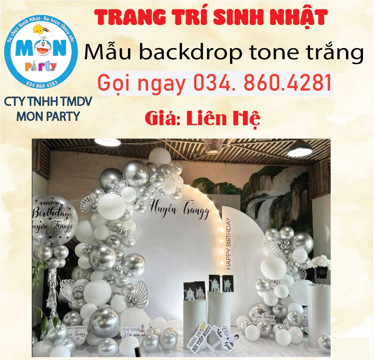 Trang trí sinh nhật Sếp tone trắng decor-sinh-nhat-nguoi-lon-tai-van-phong
