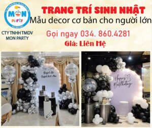 trang-tri-sinh-nhat-sep-tone-trang-den