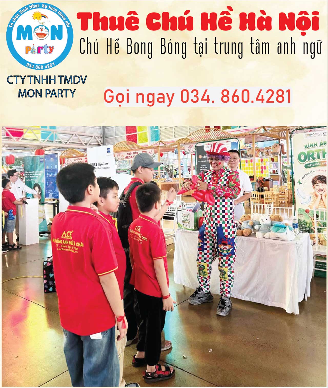 Chú hề bong bóng cho trung tâm anh ngữ chu-he-bong-bong-cho-trung-tam-anh-ngu-ha-noi